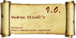 Vedres Olivér névjegykártya