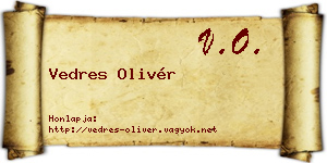 Vedres Olivér névjegykártya