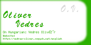 oliver vedres business card